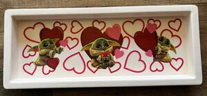 DISNEY STAR WARS MANDALORIAN GROGU VALENTINES SERVING TRAY heart